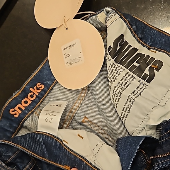 💕MOTHER SNACKS💕 The Fun Dip Utility Puddle Jeans ~ Cold Brew 29 NWT - Picture 16 of 16